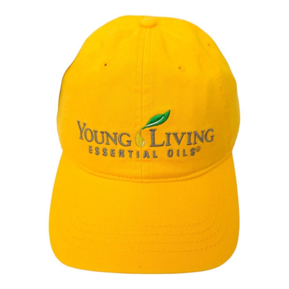 Young Living Essential Oils Tuck Strap Cap Washed Chino Twill Gold Baseball Hat